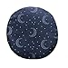 BLOOM Zafu Meditation Pillow Cushion, Round Yoga Bolster – Adjustable Buckwheat Hull Fill, Premium Cotton, Removable Washable Case, Carry Handle, Zipper (Blue Moon)thumb 1