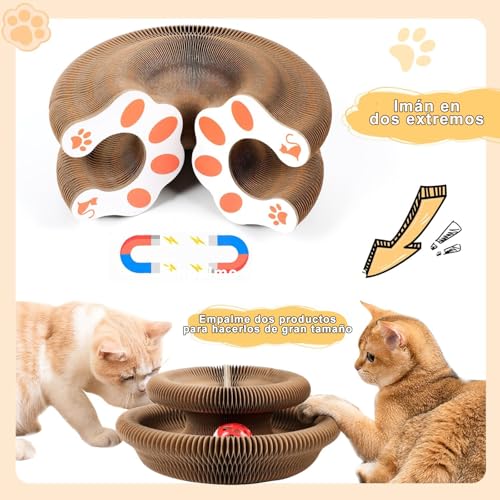 Kammoy Rascador para Gatos, Organo Mágico con Pelota para Gatos,Juguetes para Gatos,Jugete para Gatos Rascadores Interactivos 1Pcs