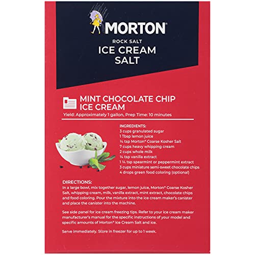 MORTON ICE CREAM SALT, ROCK SALT FOR ICE CREAM, 4 POUNDS