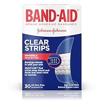 Band-Aid Brand Adhesive Bandages, Clear Perfect Blend Light All One Size, 30 Count (Pack of 3)