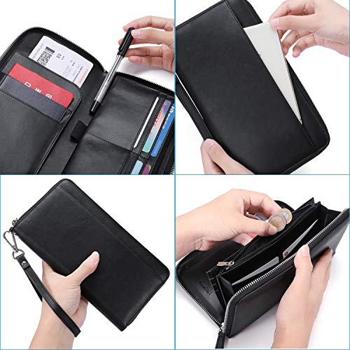 RFID PU Passport Wallet Vemingo Travel Document Organizer Family Holder
