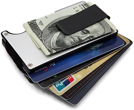 Minimalist Wallet, Slim Wallet &amp; RFID Blocking Front Pocket Wallet, Aluminum Wallet for Men And Women (Sliver（Ver.3）)