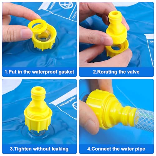 Kezidhp Water Sprayer Mat for Children and Dogs, 170 cm, Inflatable Summer Garden Pool – Refreshing Toy for Outdoors, Ideal 2-3 Years