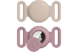 2-Pack Air Tag Holder Compatible with Apple Air Tag, Pet Silicone Protective Cat Dog Collar Air Tags Holder, GPS Tracker Coll