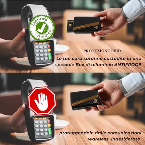 MAGGIORE LUXURY Unisex Wallet Double Card Holder Up to 12 Cards Genuine Leather for Men and Women Protection Rfid Protection Italian Quality Free Coin Purse Double Gold Wallet Milan