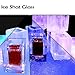 Ice Shot Glass Mold, 2 Pack 6-cups Square Blue Ice Cube Tray, Jelly Tray, Cake Cup Mold, Food Grade Silicone Ice Shot Mould for Christmas Party -Blue