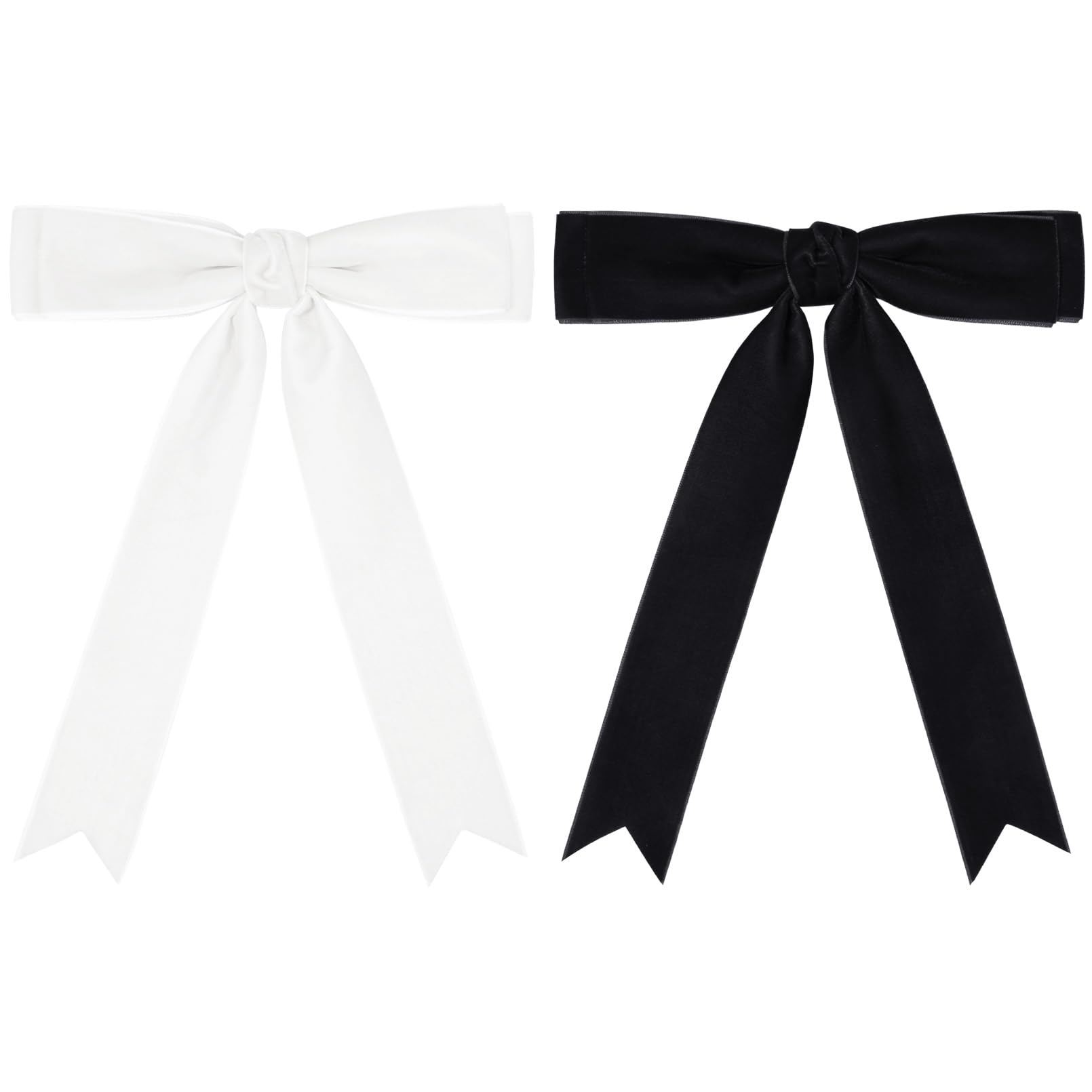 Photo 1 of *DIFFERENT COLORS**
2PCS Velvet Hair Bows Hair Ribbon Clips Black White Big Fall Alligator Clips Hair Accessories for Women Girls Toddlers Kids Baby