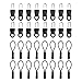 Willbond 32 Pieces Zipper Pulls Zipper Replacements Zip Fixer Repair Zip Pull Tags for Clothes, Bags, 2 Styles, Black Color