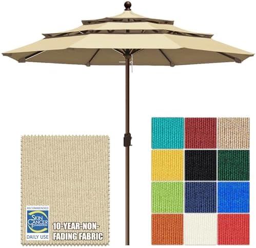 8'x11 patio umbrella PURPLE LEAF 8 ft. x 11 ft. Cantilever Umbrella Swivel Aluminum Offset 360  Rotation Umbrella in Gray PPL4XHRCDXZ811G