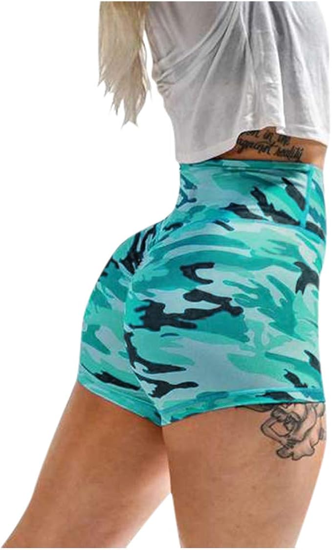 printed yoga shorts