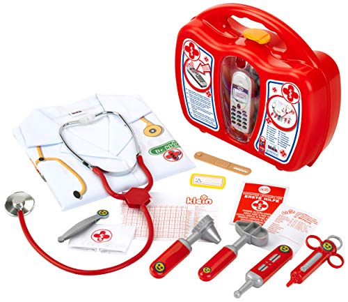 Theo Klein 4353 Doctor's Case I incl Doctor's Costume , Stethoscope that Really Works and Battery - Operated Mobile…