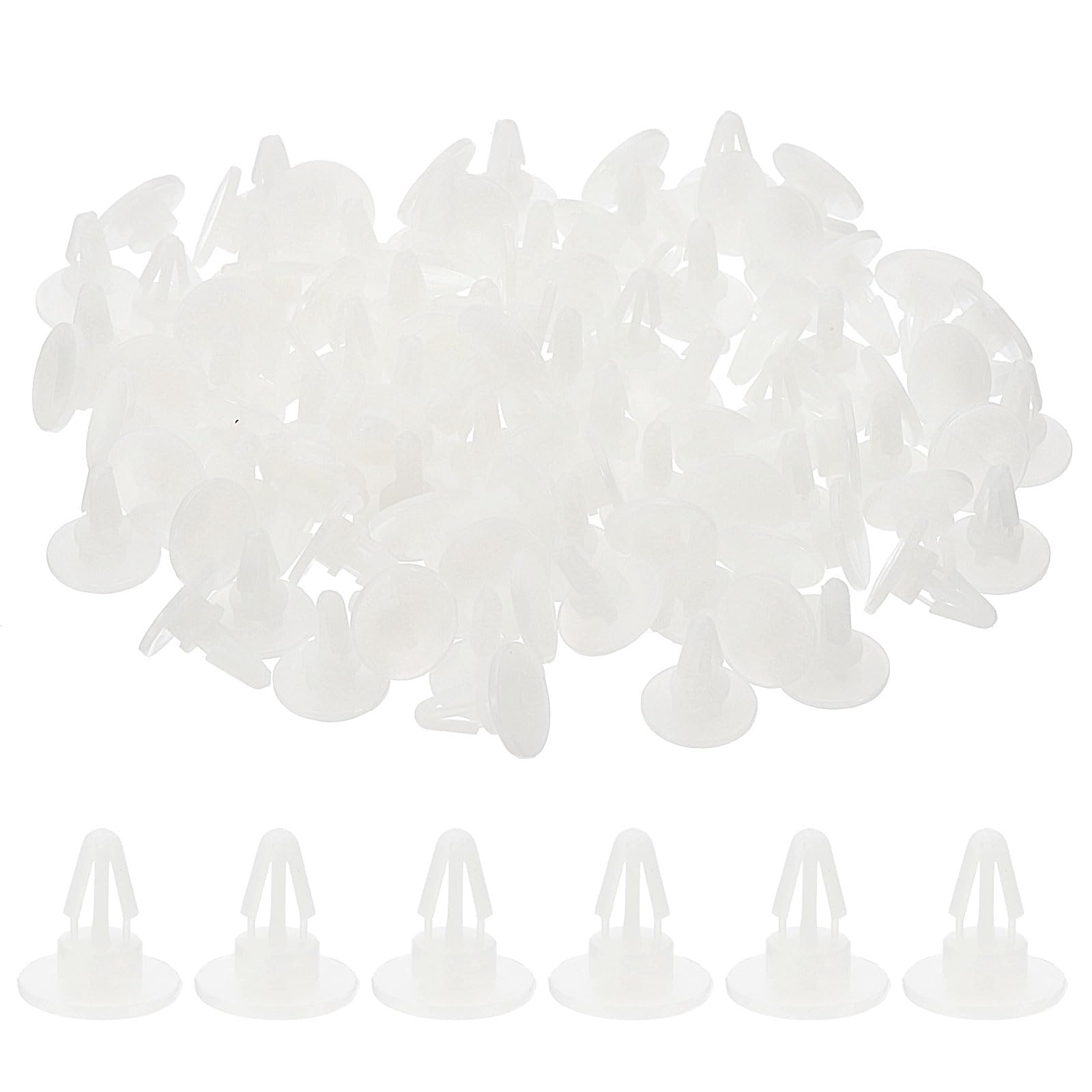 PATIKIL PCB Support Spacer, 100Pack 2mm/0.2" Supporting Height PCB Standoff Isolation Board Stand Column Flat Head Plastic Support for PCB PC Board, White
