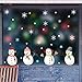 Monoche Holiday Christmas Clings Stickers Snowflake Decorations Perfect for Living Room Windows (D)thumb 2