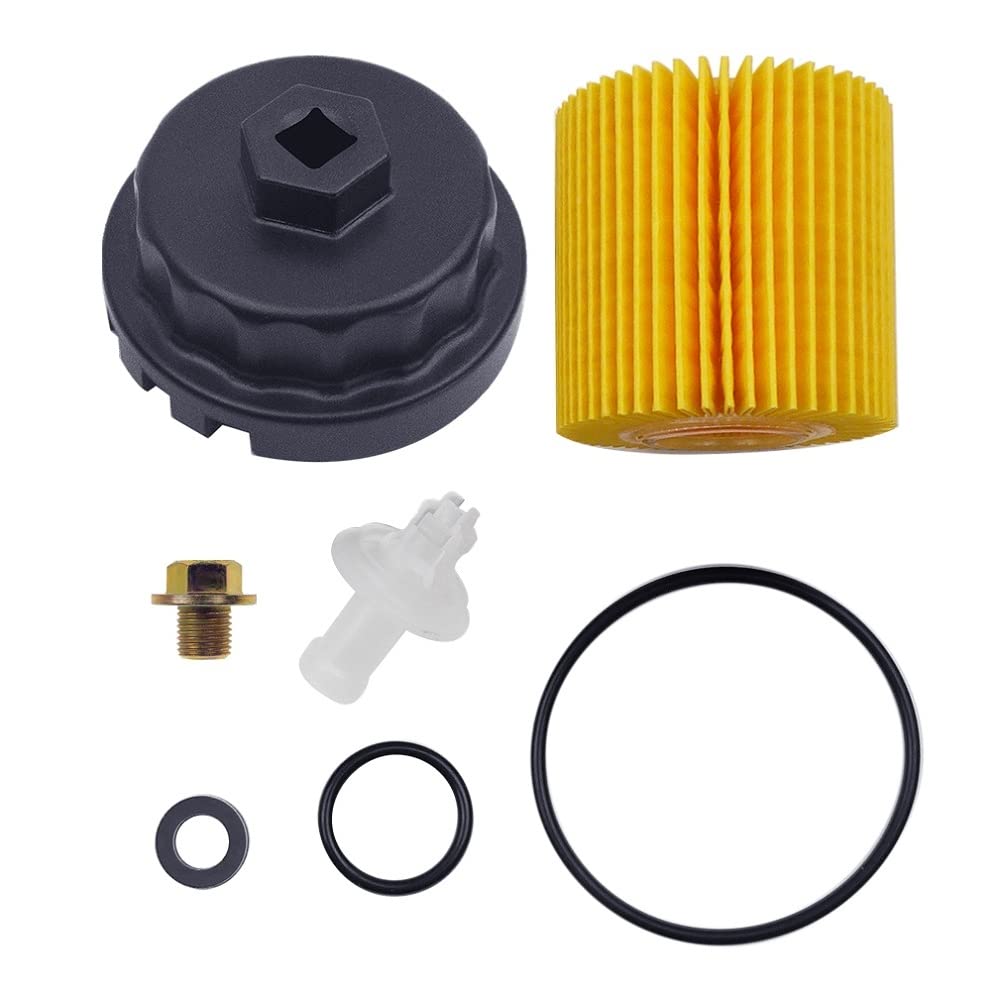 Photo 1 of ***vwry dirty **Genuine 04152-yzza1 Oil Filter & Wrench & Oil Drain Plug for Toyota, Tacoma, Lexus, RAV4, Camry etc. Filter Removal Tool Set for Oil Change