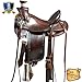 HILASON 17 in Western Horse Wade Saddle Leather Ranch Roping Wallnutthumb 1