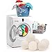 Wool Dryer Balls 6-pack XL 100% Pure Organic Premium Reusable Natural Fabric Softener,Reduce Wrinkles & Static Cling, Save Drying Time and Chemical Free