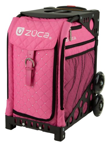 Zuca pink hot sport insert bag (quilted hot pink w/rhin…