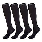 NOVAYARD Compression Socks for Men & Women Graduated 15-20 mmHg (4 Pairs)