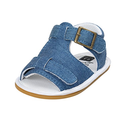 Kuner toddler baby boys girls pu leather robber sole an…