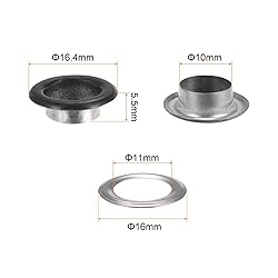 HARFINGTON 200 Set Color Round Grommets 10mm