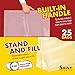 [25 BAGS] Jumbo Size Extra Large BIG Zipper Storage Bags With Handle, Huge 10 Gallon Bag, Size 24
