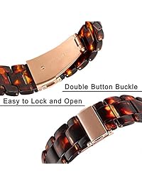 TRUMiRR para Apple Watch 1.496 in 1.575 in oro rosa para mujer bandas de acero inoxidable y resina reloj correa de deporte pulsera para iWatch Apple Watch serie 4 3 2 1 todos los modelos