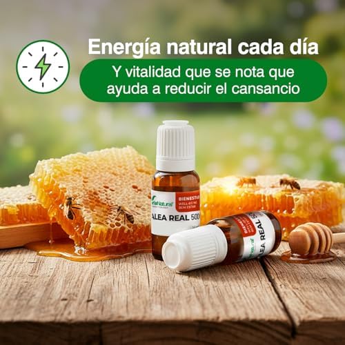 Royal Jelly 5000 com Coenzima Q10 e Vitamina D3 - Enriquecido com probióticos - Apoia a energia e a vitalidade física e mental em tempos de stress - 20 frascos - Soria Natural