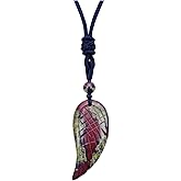 EDEN'S CALL Natural Healing Crystal Stone Pendant Necklace for Women and Men Adjustable Handcrafted Angel Wing Necklace