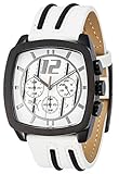 Puma Men's Drift Chronograph White and Black Leatherette