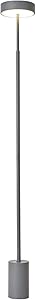12VMonster Minimalist Modern Floor Lamp - Grey Lamp Shade with LED Light - 8-inch Tall Floor Lamp - Corner Standing Lamp - Urban Office Lamp - Industrial Home Decor - Bedroom Floor Lamp Reading Light