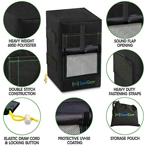 2 Black Waterproof Outdoor Speaker Covers for Outdoor Speakers fit