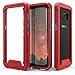 ZIZO ION Series for Samsung Galaxy S8 Plus Case Military Grade Drop Tested with Tempered Glass Screen Protector RED Clear