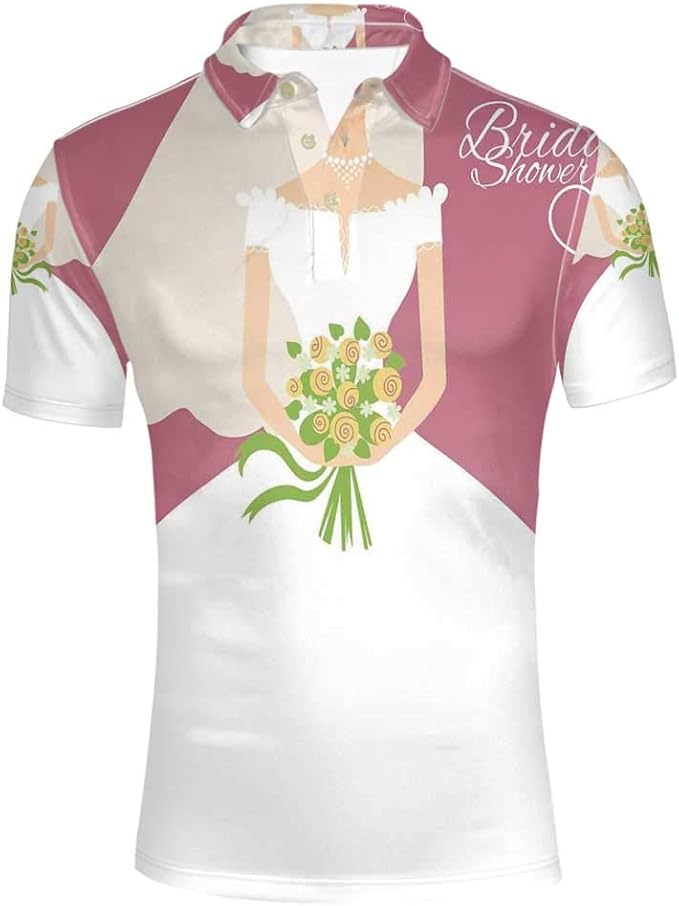 Bridal Shower Decorations Stylish Polo Shirt Wedding Day Bride
