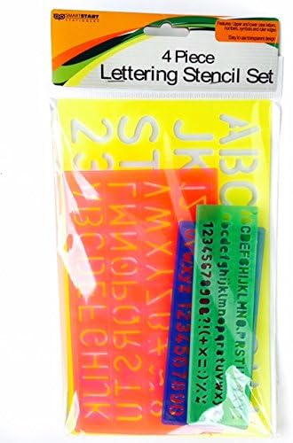 4 Piece Letter (Upper &amp; Lower case) and Number Stencil Set