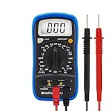 HOLDPEAK 838L Manual-Ranging Digital Multimeter for Measuring AC DC Voltage, DC Current, Resistance, Diodes, Transistors, Temperatures with Non Contact Voltage Test