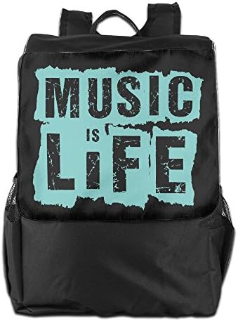 SHUAIS Music Is Life School Travel Laptop Shoulders Backpack Bag