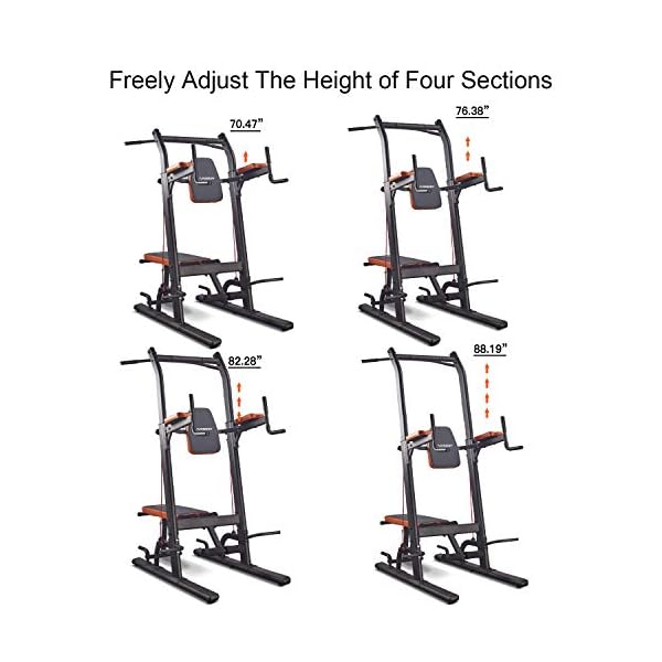 HARISON Multifunction Power Tower with Bench Pull Up Bar Dip Station for Home Gym Workout Strength Training Fitness Equipment - Image 3