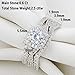 Newshe Wedding Rings for Women Engagement Ring Set 925 Sterling Silver 3pcs Round White Cz Size 5-10