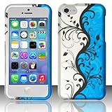 Zizo Windowcell for Iphone 5c - Rubberized Design Cover - Blue Vines