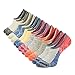 Mens No Show Socks Non Slip Colorful Casual Cotton Low Cut Ankle Socks Invisible Liner Sox, Color Block - 6pairs?mens Us Shoe Size 6-10?, One Size