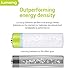 LUMSING AA 2850mAh High Capacity Rechargeable Batteries 16 Pack with Battery Storage Case