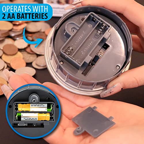 Jumbo Digital Coin Counter Bank Extra Large Savings Jar for Pennies