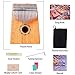 Mugig Kalimba 17 keys with Instruction and Tune Hammer, Portable Thumb Piano Mbira Sanza Mahogany Body Ore Metal Tines