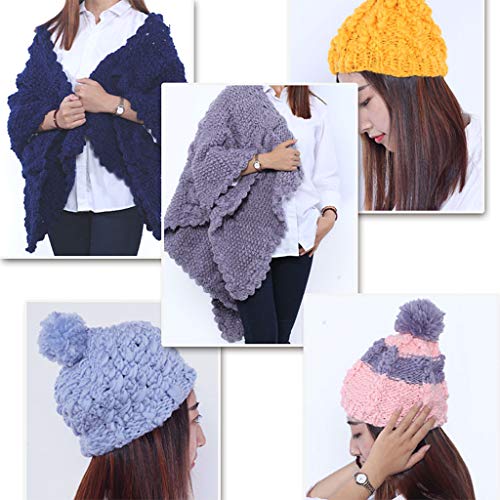 EA-STONE Coarse Wool Blanket, 50g/1ball DIY Soft Scarfs Sweaters Hand-woven Crochet Knitting Natural Threads (23#)