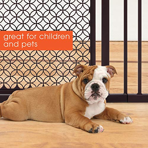Summer-Modern-Home-Decorative-Walk-Thru-Baby-Gate-Metal-with-Bronze-Finish-Decorative-Arched-Doorway--30-Tall-Fits-Openings-up-to-28-to-42-Wide-Baby-and-Pet-Gate-for-Doorways-and-Stairways