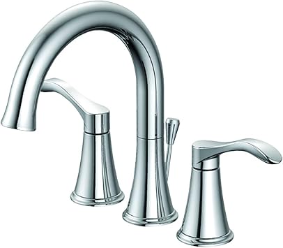 Ez Flo 10713 Two Handle Widespread Bathroom Faucet With 50 50 Pop
