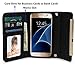 Case for Galaxy S7, Cutebe Synthetic Leather Wallet Magnetic Handbag Case with Wrist Strap and Cross-body Chain for Samsung Galaxy S7 Black