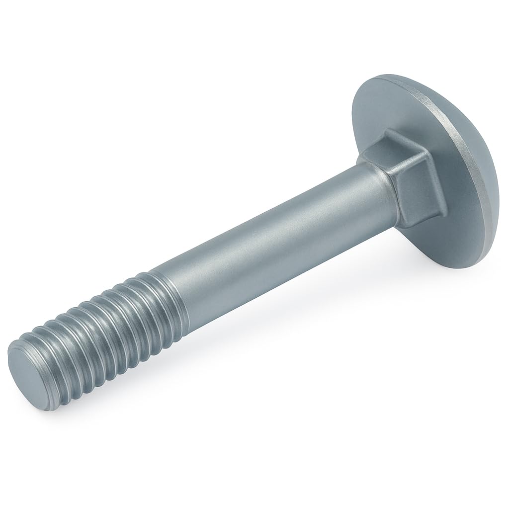 M8x130mm Coach Bolts by Keple, 20 Pack Alloy Steel, Square Neck Mushroom Head Bolts, Gate, Door, Headboard Bolts, Zinc Plated & Corrosion Resistant, Carriage Coach Screws, Made to DIN 603