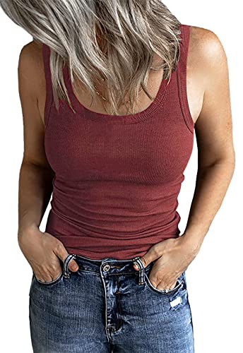 GEMBERA Women's Ribbed Tank Top