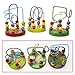 ReFaxi® 1PC Baby Wooden Mini Around The Beads Wire Maze Multi Color Educational Toy